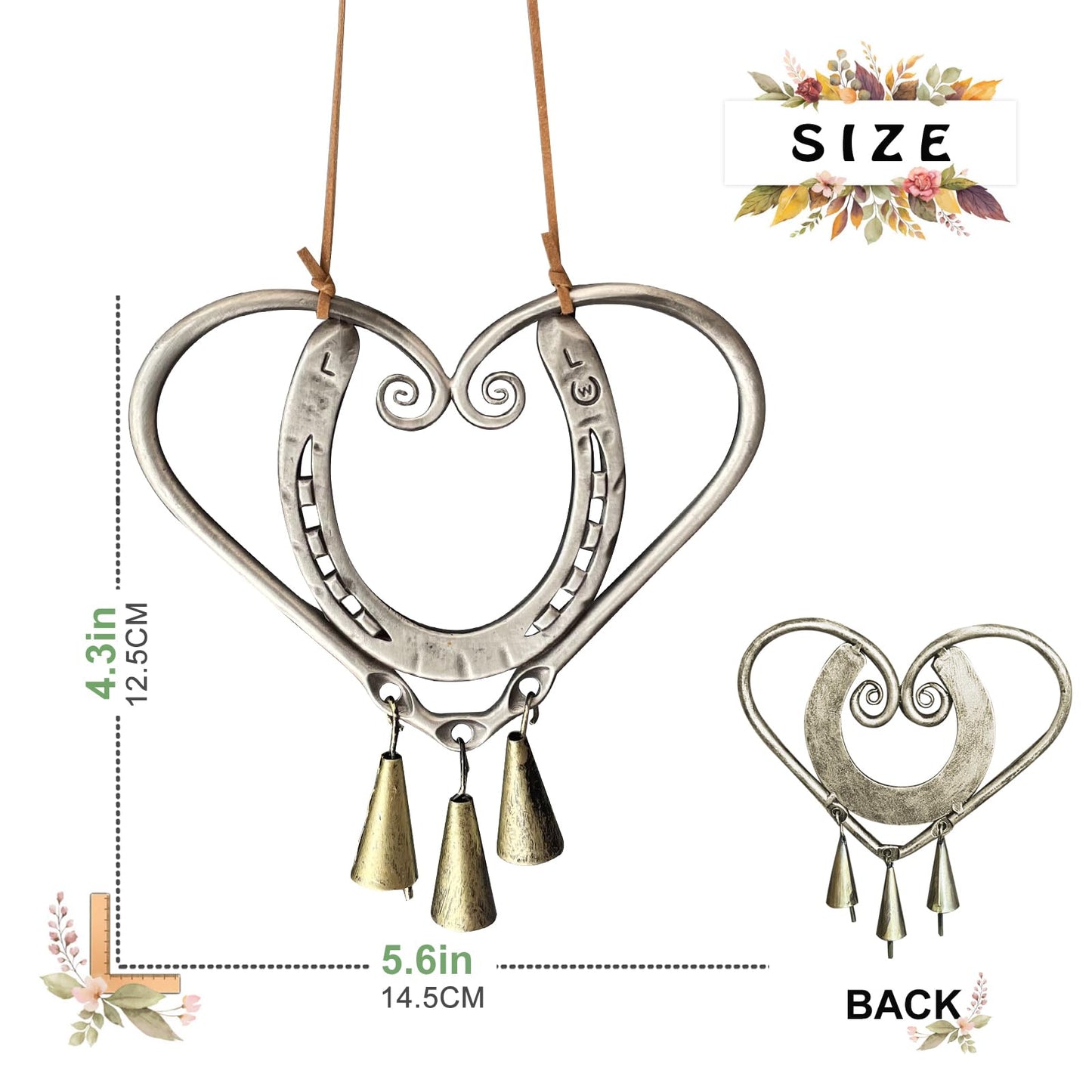 Lucky heart wind chime