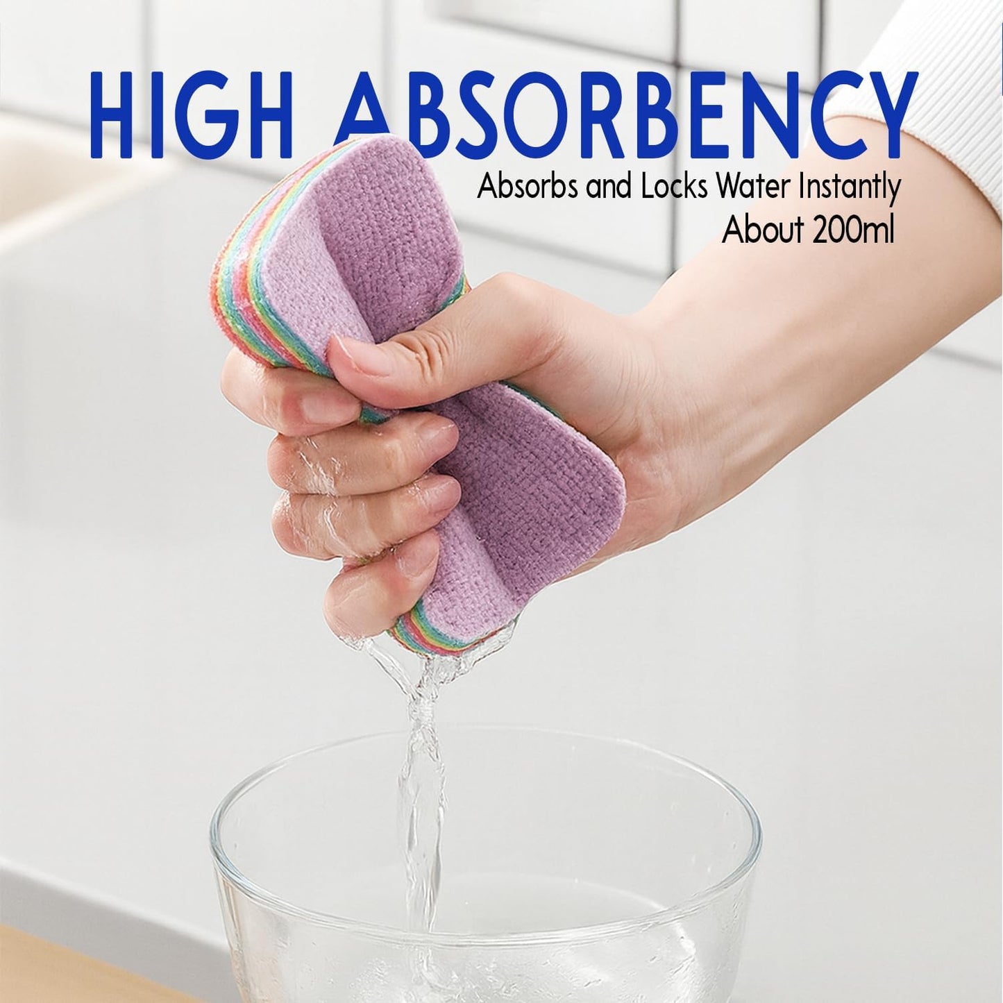 Tearable rainbow lazy cleaning cloth