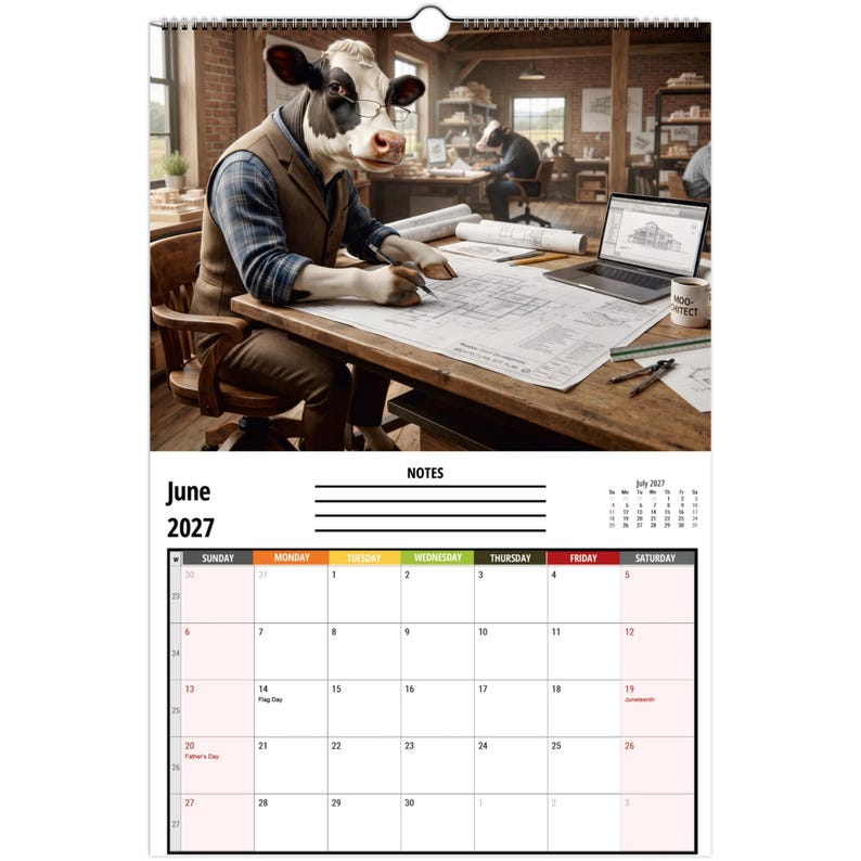 Funny Cows Wall Calendar 2027