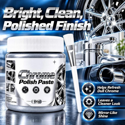 🔥Buy More Save More🔥Metal Chrome Polish & Restorer Paste with Brush