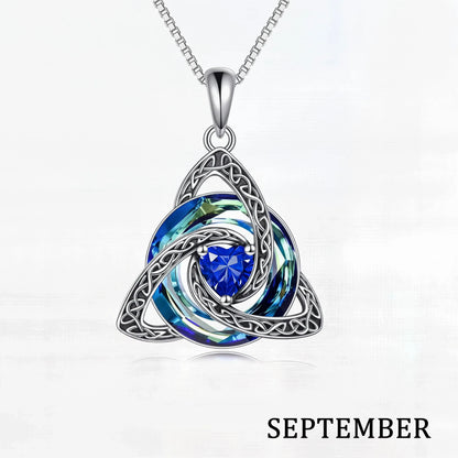 Birthstone Celtic Knot Necklace for Women