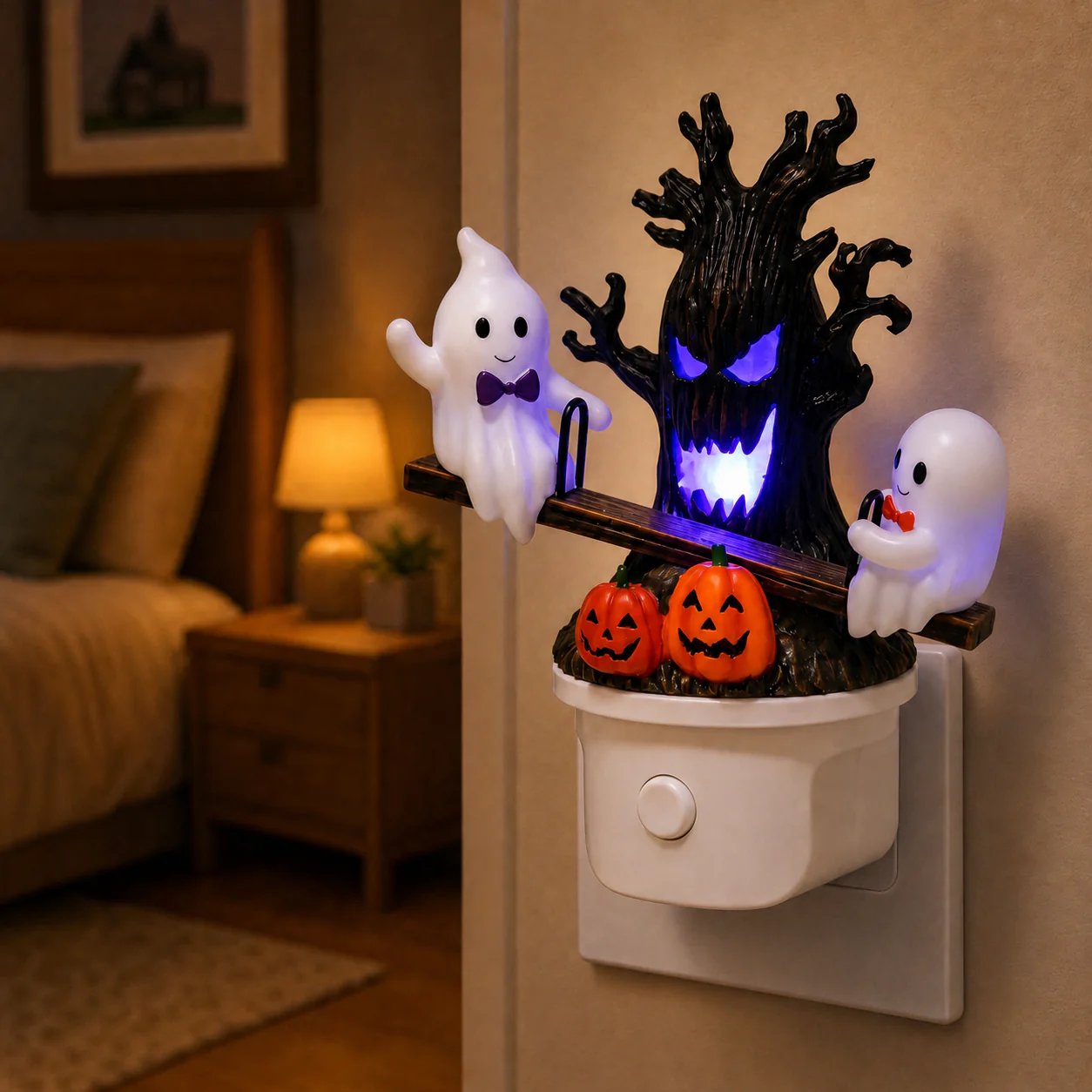🎃👻Animated Seesaw Ghost Plug In LED Night Light