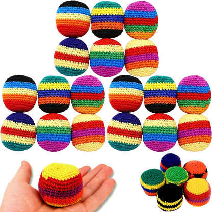 Hacky Balls, Handmade Knitted Footbag Sack 2026 Upgraded Assorted Foot Bag
