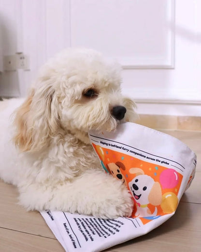 🔥Crinkle Newspaper Dog Toy for Boredom Relief, Interactive Chew Toy for Dogs