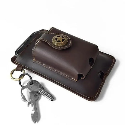 Vintage Cowhide Leather Waist Bag