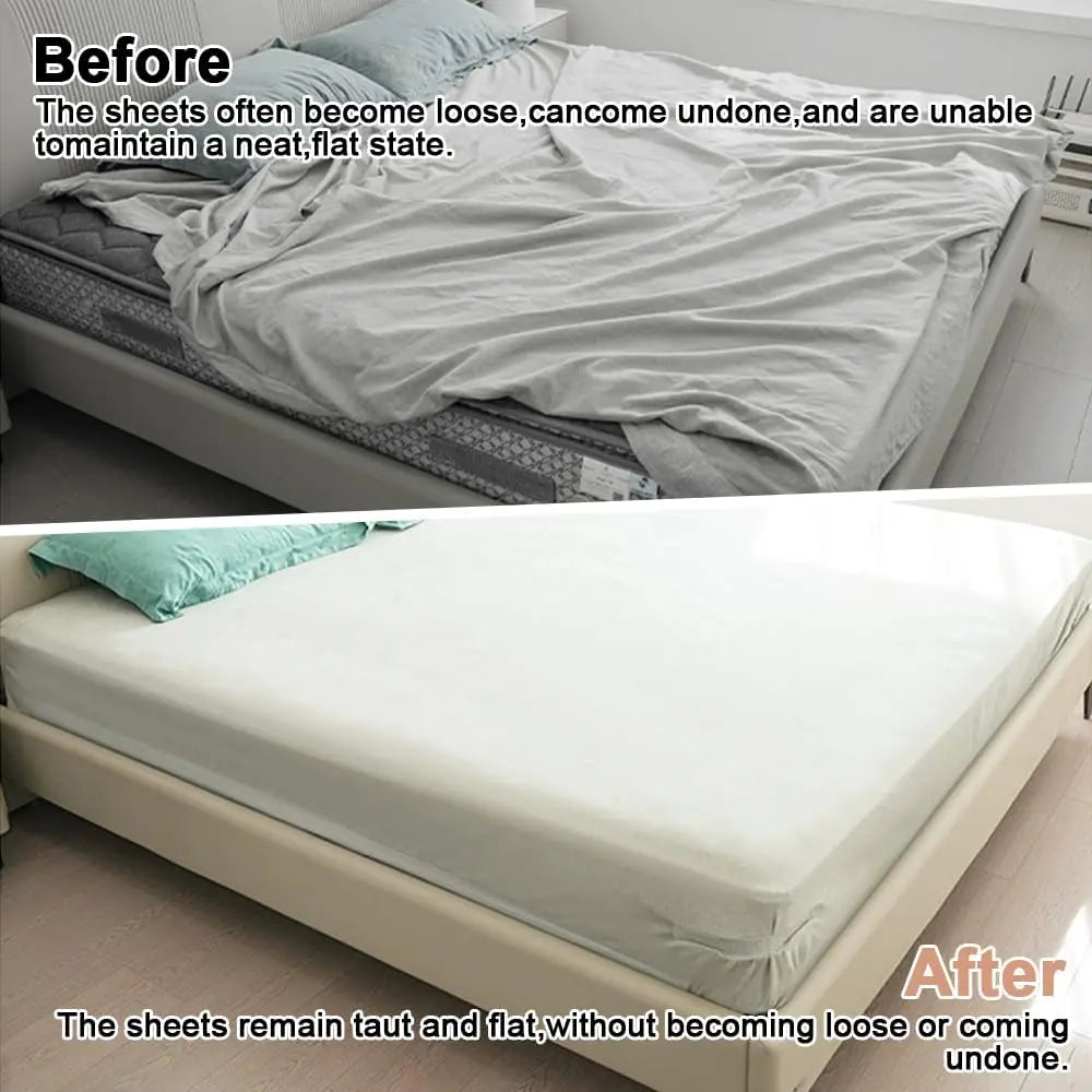 4pc Bed Sheet Holder Strips for Mattress - Secure Fit & No Slipping