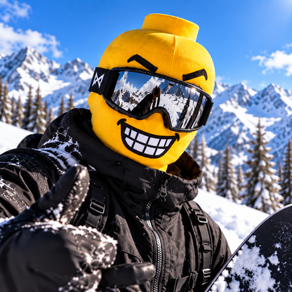 Funny Face Ski Balaclava – Cosy Knitted Winter Mask for Skiing & Snowboarding | Mask Only