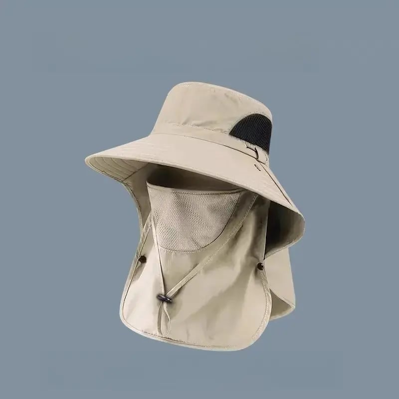 🌞Spring/Summer Fisherman's Hat Detachable Outdoor Sun-Protective Face Covering🏕️ (Adjustable & Lightweight Comfort & Unisex Fit)