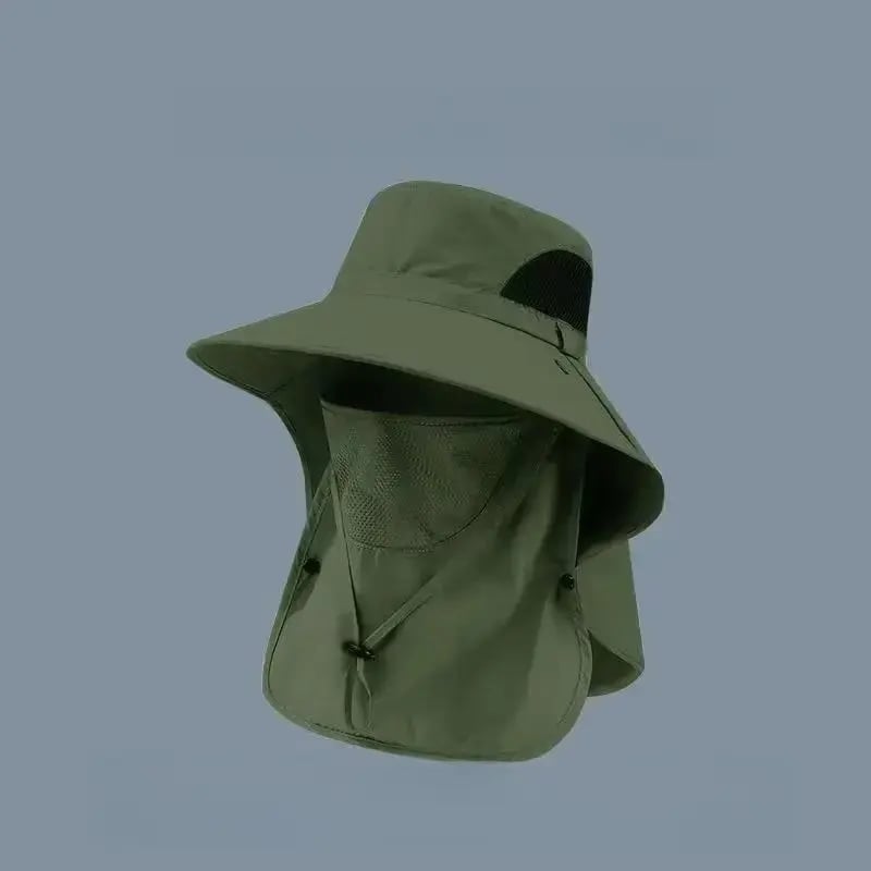 🌞Spring/Summer Fisherman's Hat Detachable Outdoor Sun-Protective Face Covering🏕️ (Adjustable & Lightweight Comfort & Unisex Fit)