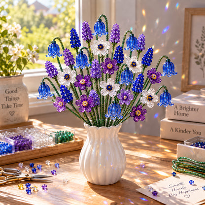 ⏳ Last Day 49% Off –🌼✨diy Beaded Wildflower Bouquet Kit – Handmade Crystal Flower Craft Set🌸✨