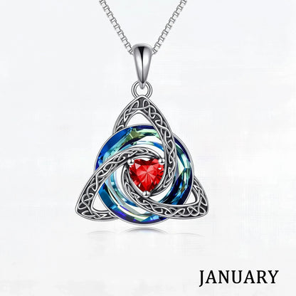 Birthstone Celtic Knot Necklace for Women