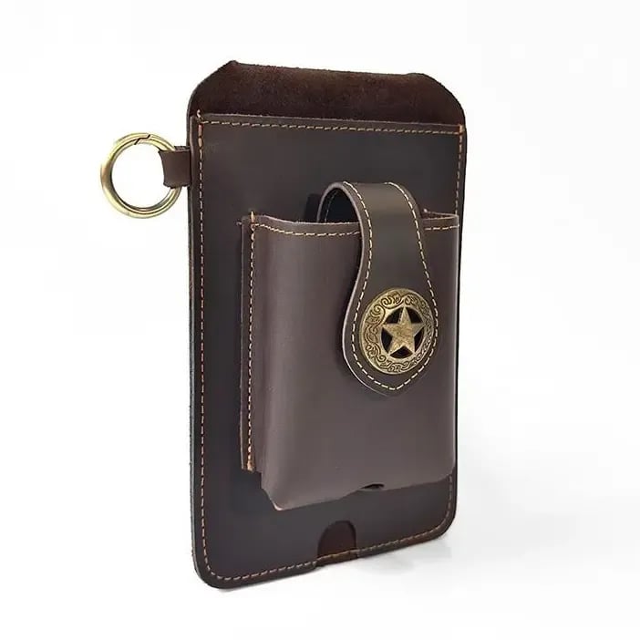 Vintage Cowhide Leather Waist Bag