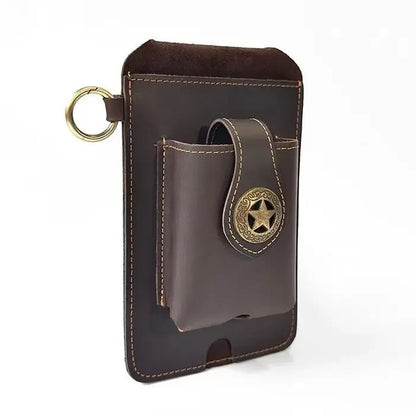 Vintage Cowhide Leather Waist Bag