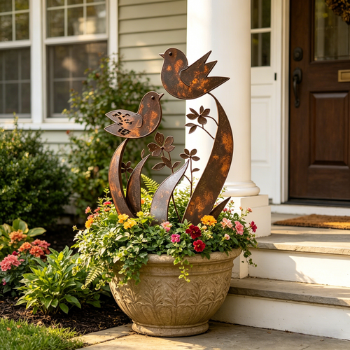 🦋🦋2026 Mother's Day Gifts 49% Off--💖🎁Bird & Wildflower Metal Garden Stake