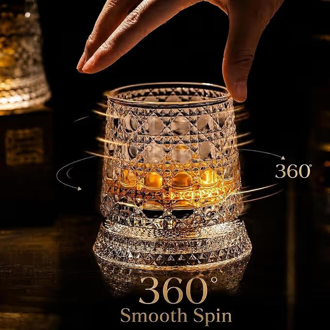 360° Rotating Whiskey Glass