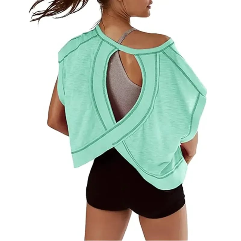 Hot Sale🔥Women's Asymmetrical Batwing Sleeve Tee – Summer Comfort with a Stylish Edge☀️