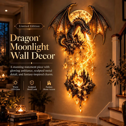 🔥😍🔥  49% Off – 🐉 Dragonfire Moonlight Wall Lamp | Enchanted Fantasy Castle Decor 🌙