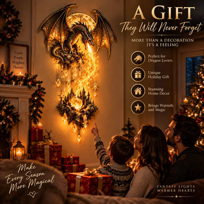 🔥😍🔥  49% Off – 🐉 Dragonfire Moonlight Wall Lamp | Enchanted Fantasy Castle Decor 🌙