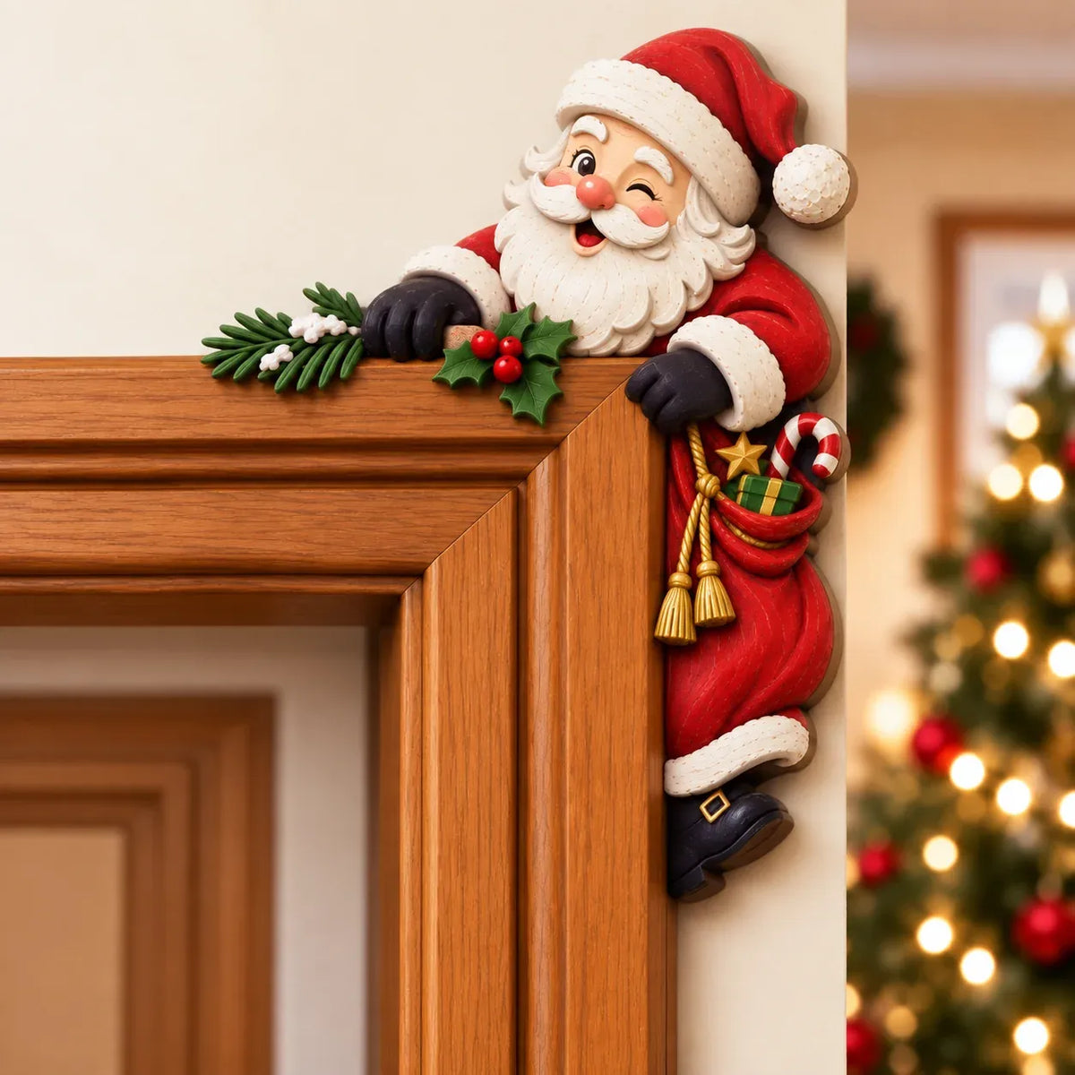 ⏳ Last Day 49% OFF – 🎄Christmas Peekaboo Door Frame Corner Decor | 8 Festive Character Designs with Left & Right Options for Doorways, Entryways & Holiday Corners ✨