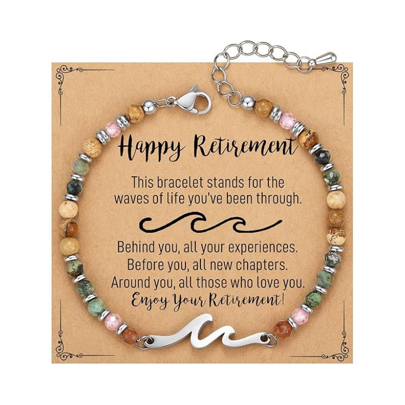 Dainty Gemstone Wave Bracelet