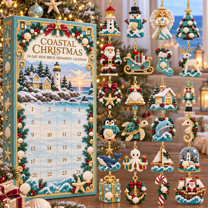 ✨ 🌊 Coastal Christmas 24-day Mini Acrylic Ornament Advent Calendar