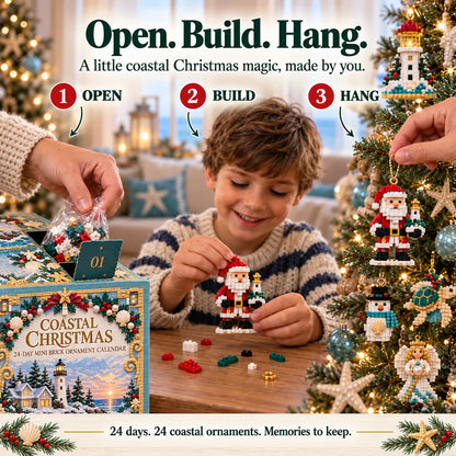 ✨ 🌊 Coastal Christmas 24-day Mini Acrylic Ornament Advent Calendar