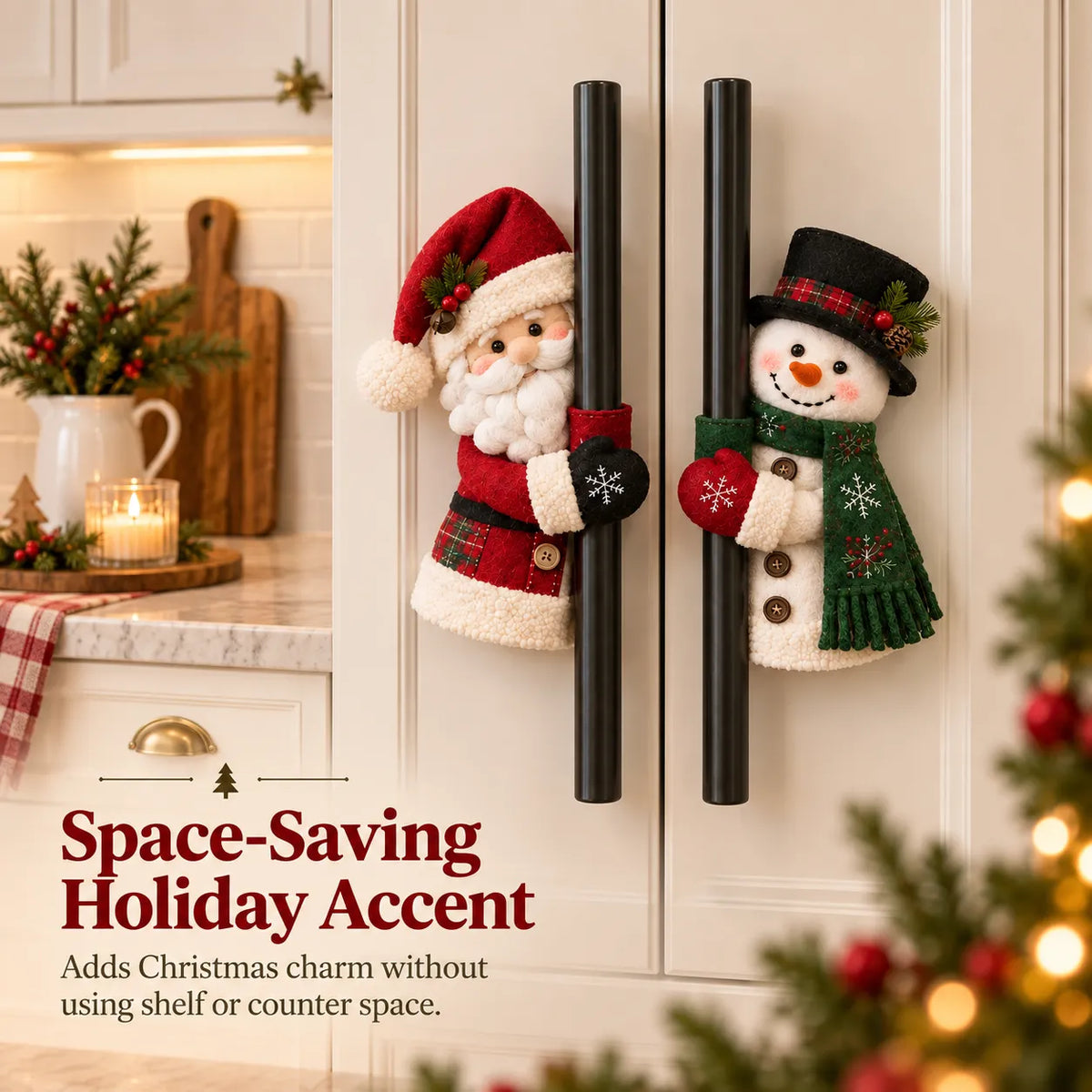 Christmas Santa & Snowman Handle Huggers – Set Of 2