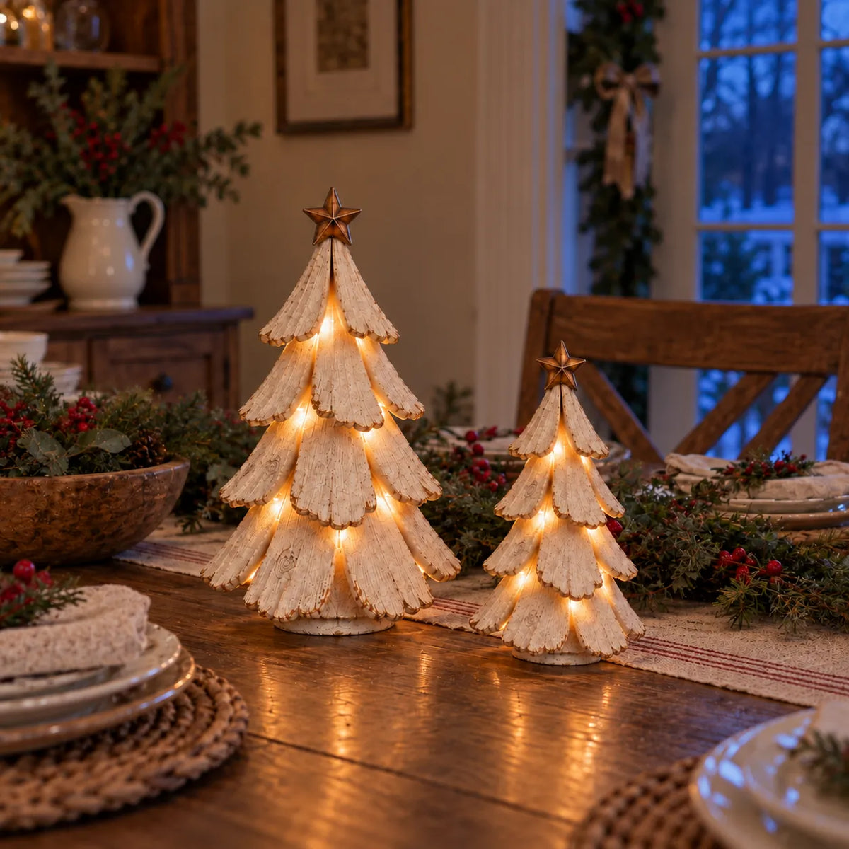 Vintage Lighted Christmas Tree Figurine