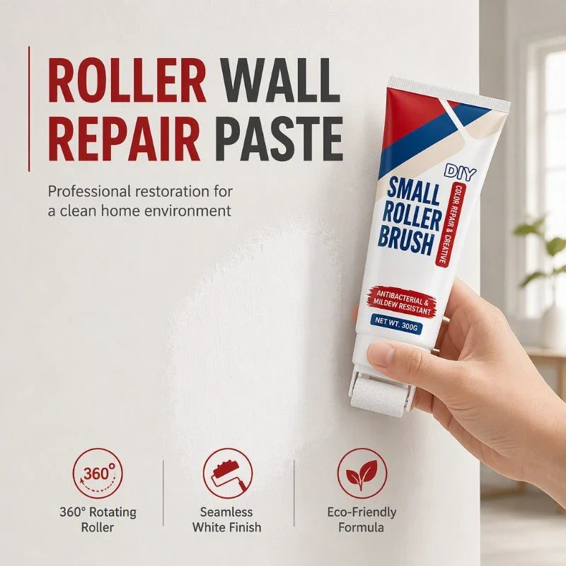 💯🧱🖌️✨Waterproof Wall Repair Paste with Integrated Small Roller Brush