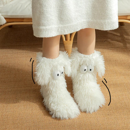 💗last Day Sale 50% Off⚡50k+ Sold💕women's Plush Slippers Socks Floor Socks Winter Home Indoor Thickened Fleece-lined Anti-slip Adult Women's Plush Snow Socks Shoe Covers