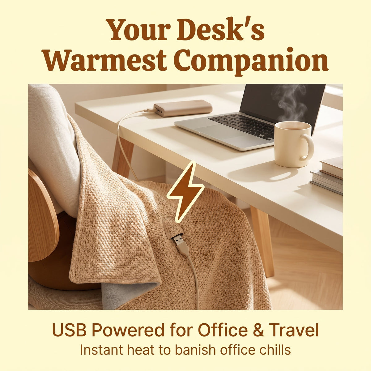 ❄️ LAST CHANCE 50% OFF Heated Wearable Blanket – Stay Warm at Your Desk Without Bulky Layers