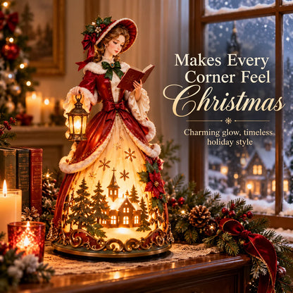 ✨ Victorian Christmas Caroler Lamp – A Glowing Old-fashioned Christmas Scene
