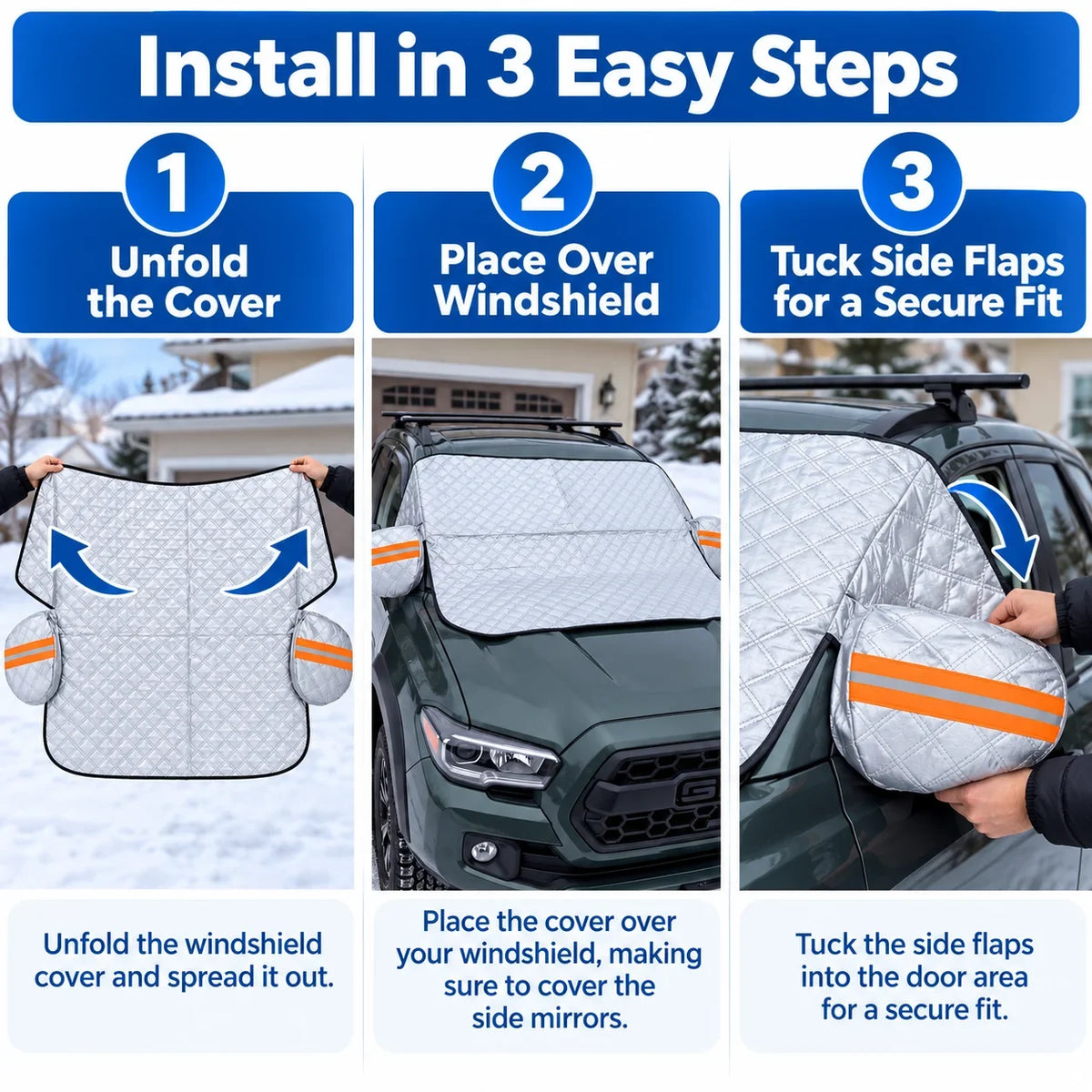 🚗 All-Season Magnetic Windshield Cover – Snow, Ice & Frost Protection