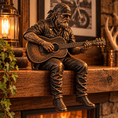 🔥HOT SALE-Old Biker Soul Shelf Sitter Collection – Rustic Motorcycle Rider Figurines For Men