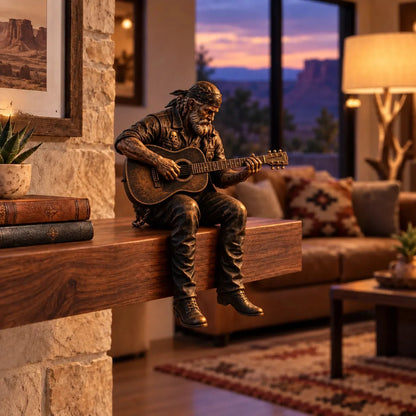 🔥HOT SALE-Old Biker Soul Shelf Sitter Collection – Rustic Motorcycle Rider Figurines For Men