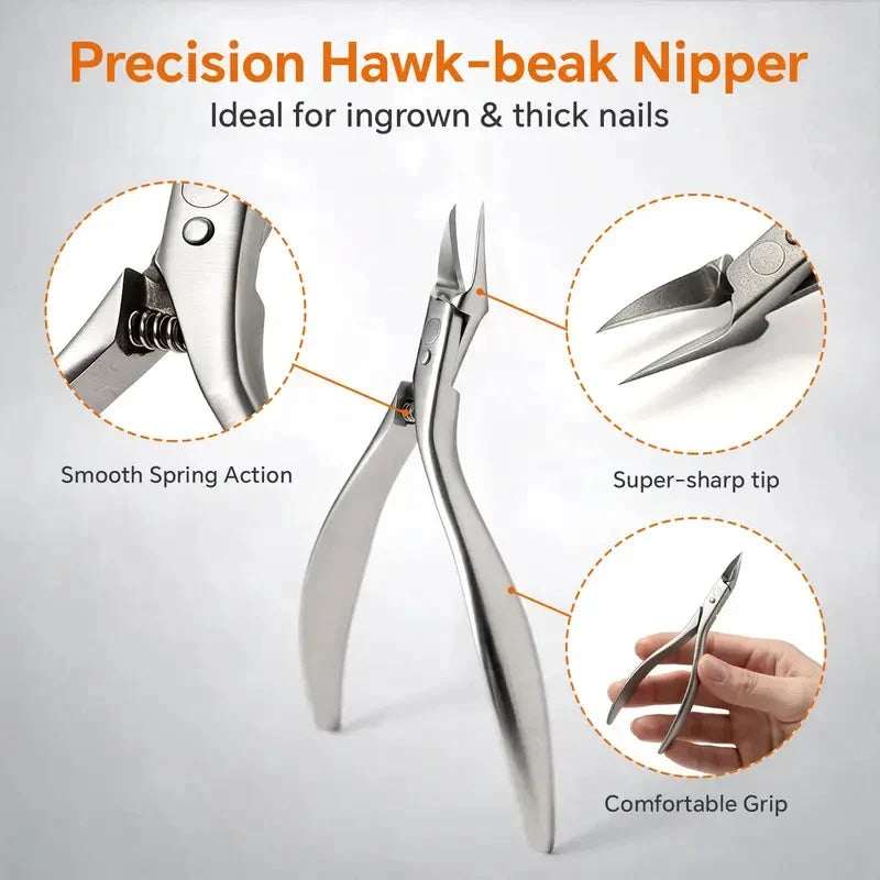 🦶 Limited-time 49% Off! ⚡ Stainless Steel Ingrown Toenail Clipper Set – Precise, Sturdy, Portable ✨