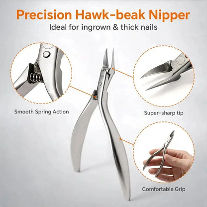 🦶 Limited-time 49% Off! ⚡ Stainless Steel Ingrown Toenail Clipper Set – Precise, Sturdy, Portable ✨