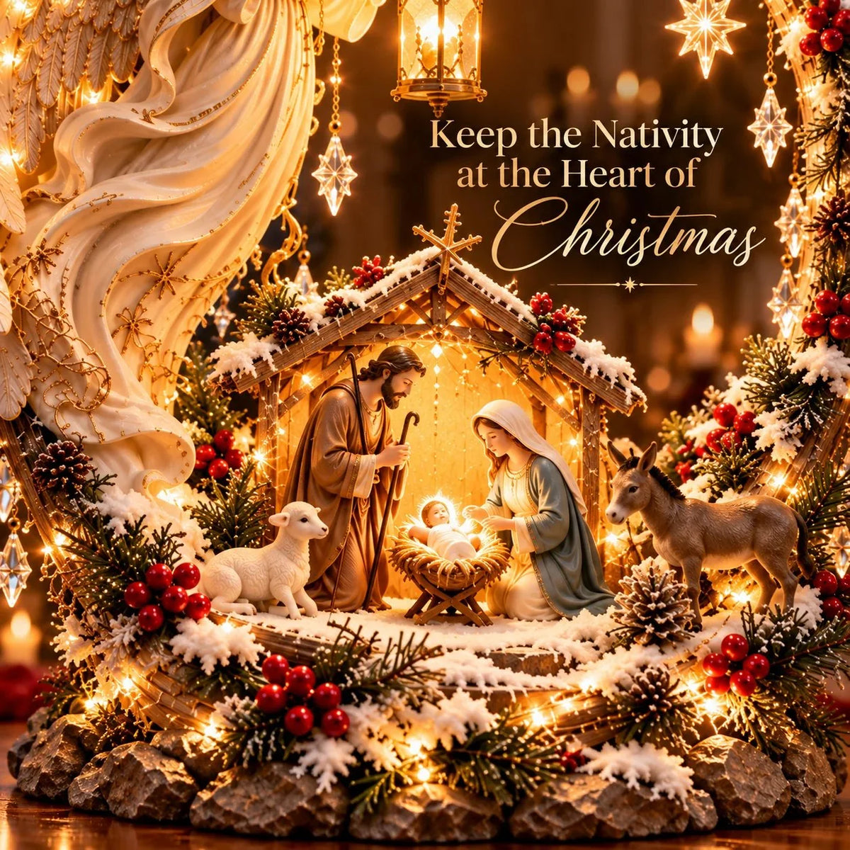 🔥last Day 50% Off- ✝️ Angel Of Bethlehem Nativity Light 🌟