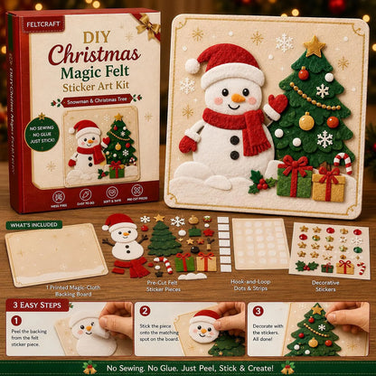 DIY Christmas Magic Felt Sticker Art Kit