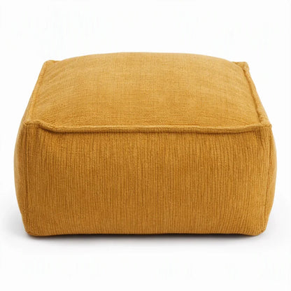 Unstuffed Square Pouf Cover | Storage Ottoman Slipcover for Living Room, Bedroom & Clothes Storage, Washable 45x45x23cm