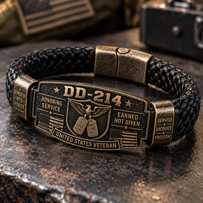 100% Handmade DD-214 Veteran Honor Bracelet(𝐂𝐡𝐚𝐝 𝐒𝐦𝐢𝐭𝐡 𝐇𝐚𝐧𝐝𝐦𝐚𝐝𝐞®) - Buy 2 Get Extra 20% Off