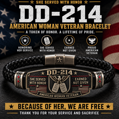 100% Handmade DD-214 Veteran Honor Bracelet(𝐂𝐡𝐚𝐝 𝐒𝐦𝐢𝐭𝐡 𝐇𝐚𝐧𝐝𝐦𝐚𝐝𝐞®) - Buy 2 Get Extra 20% Off