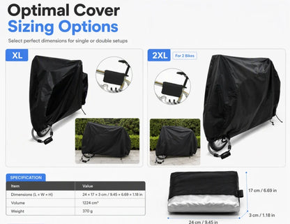 Waterproof And Dustproof 190t Bicycle Cover For Outdoor Bike Protection🚴