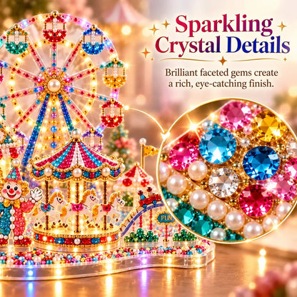 DIY 3D Crystal Art Kit with LED Lighting – Sparkling Miniature Scenes to Create Yourself
