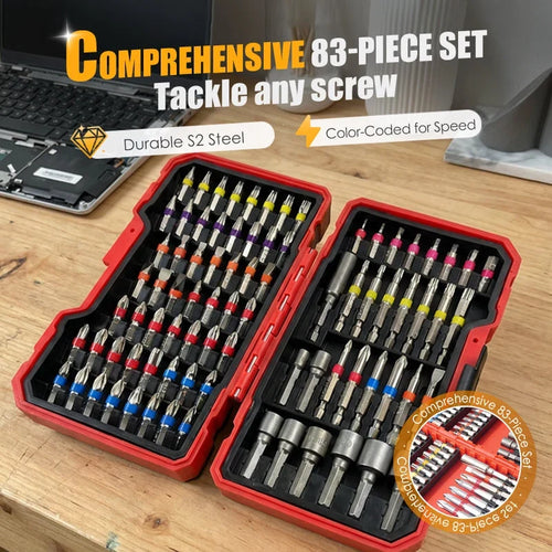 🔧83-piece S2 Driver Bit Set – One Organised Kit For Everyday Diy