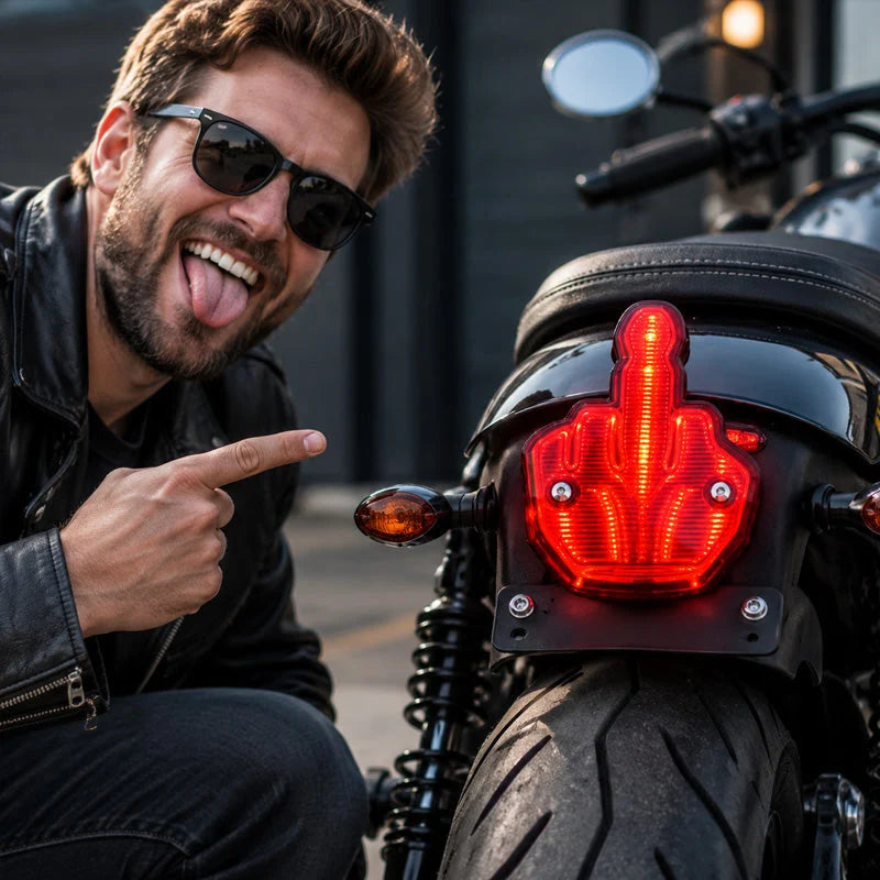🖕 Middle Finger Rear Light | Cheeky Rebellious Car Vibe
