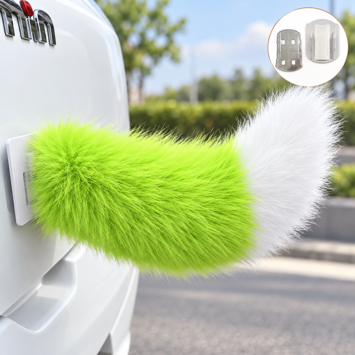 🐾 Remote Control Moving Car Tail – Usb Rechargeable Fluffy Vehicle Decoration