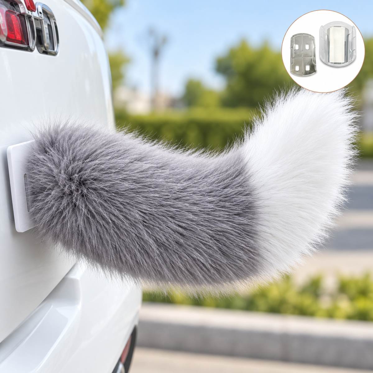 🐾 Remote Control Moving Car Tail – Usb Rechargeable Fluffy Vehicle Decoration