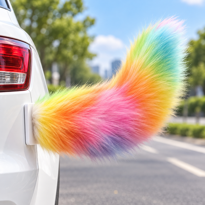 🐾 Remote Control Moving Car Tail – Usb Rechargeable Fluffy Vehicle Decoration