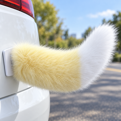 🐾 Remote Control Moving Car Tail – Usb Rechargeable Fluffy Vehicle Decoration